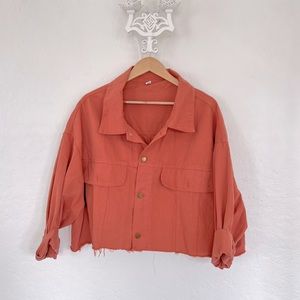 Crop Jean jacket top
